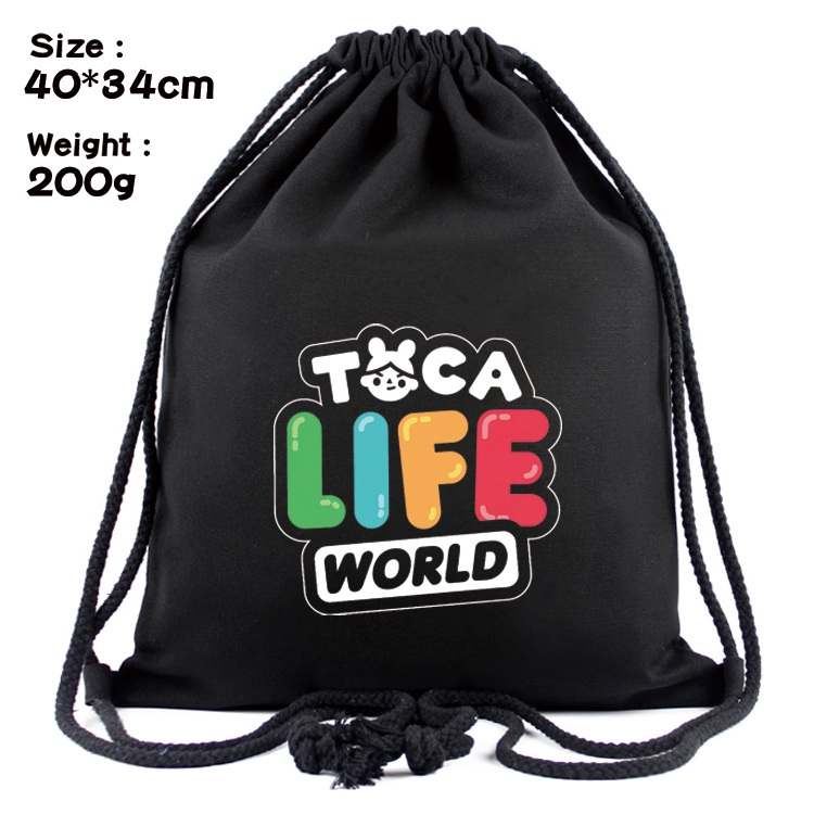 toca life world  Anime Coloring Book Drawstring Backpack 40X34cm 200g