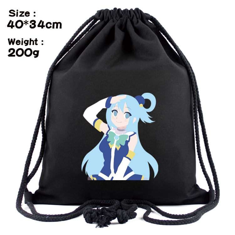 Blessings for a better world Anime Coloring Book Drawstring Backpack 40X34cm 200g