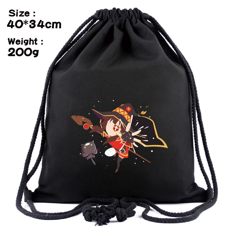 Blessings for a better world Anime Coloring Book Drawstring Backpack 40X34cm 200g