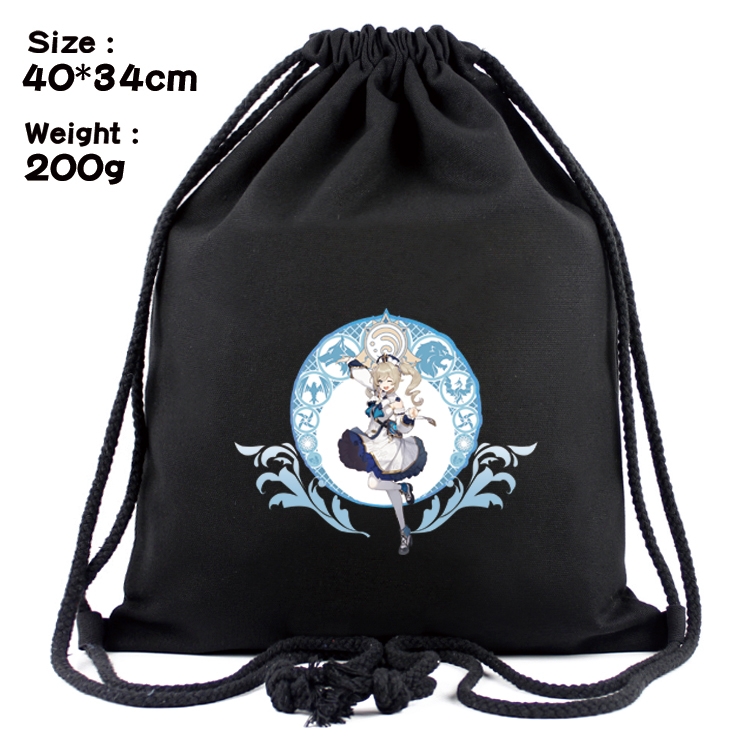 Genshin Impact  Anime Coloring Book Drawstring Backpack 40X34cm 200g