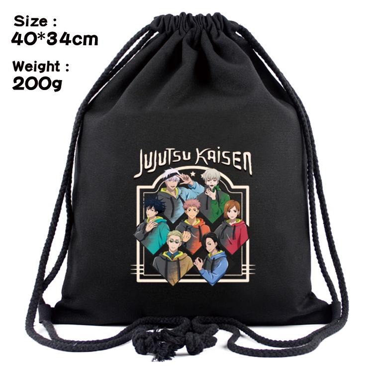 Jujutsu Kaisen Anime Coloring Book Drawstring Backpack 40X34cm 200g