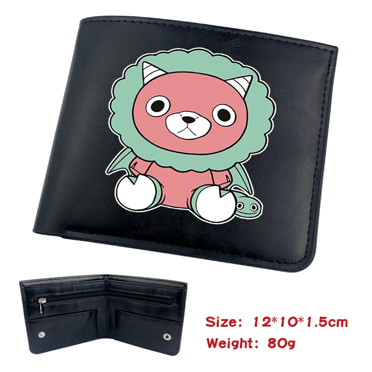 SPY×FAMILY Anime Black Leather Magnetic Buckle Two Fold Card Holder Wallet 22.5X13.5CM