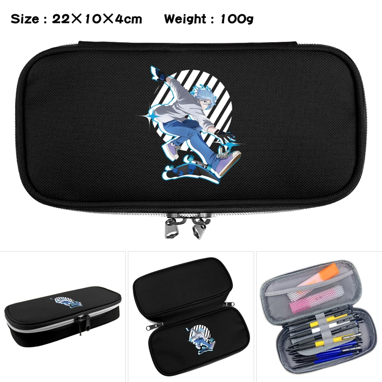 SK∞ Anime Waterproof canvas zipper clamshell pencil case pencil case 22x10x4cm