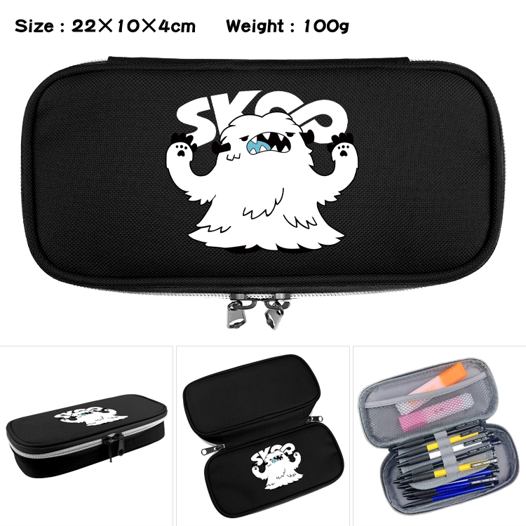 SK∞ Anime Waterproof canvas zipper clamshell pencil case pencil case 22x10x4cm