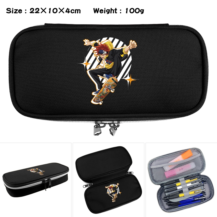 SK∞ Anime Waterproof canvas zipper clamshell pencil case pencil case 22x10x4cm