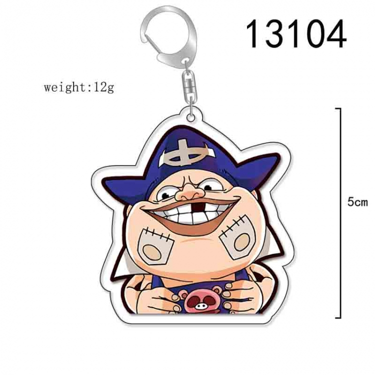 One Piece Anime Acrylic Keychain Charm price for 5 pcs 13104