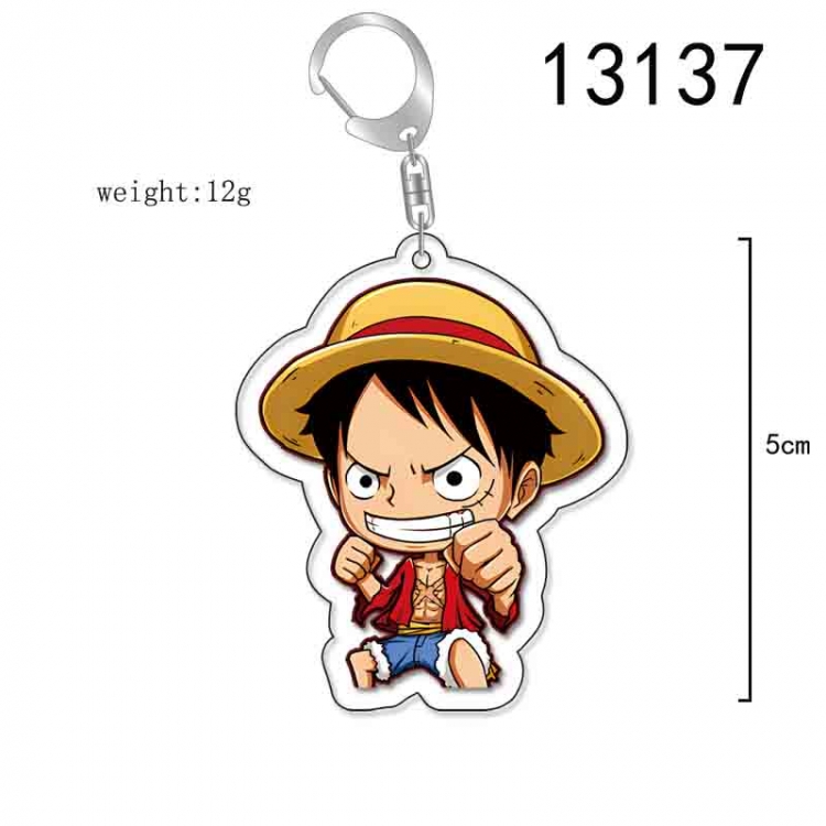 One Piece Anime Acrylic Keychain Charm price for 5 pcs 13137