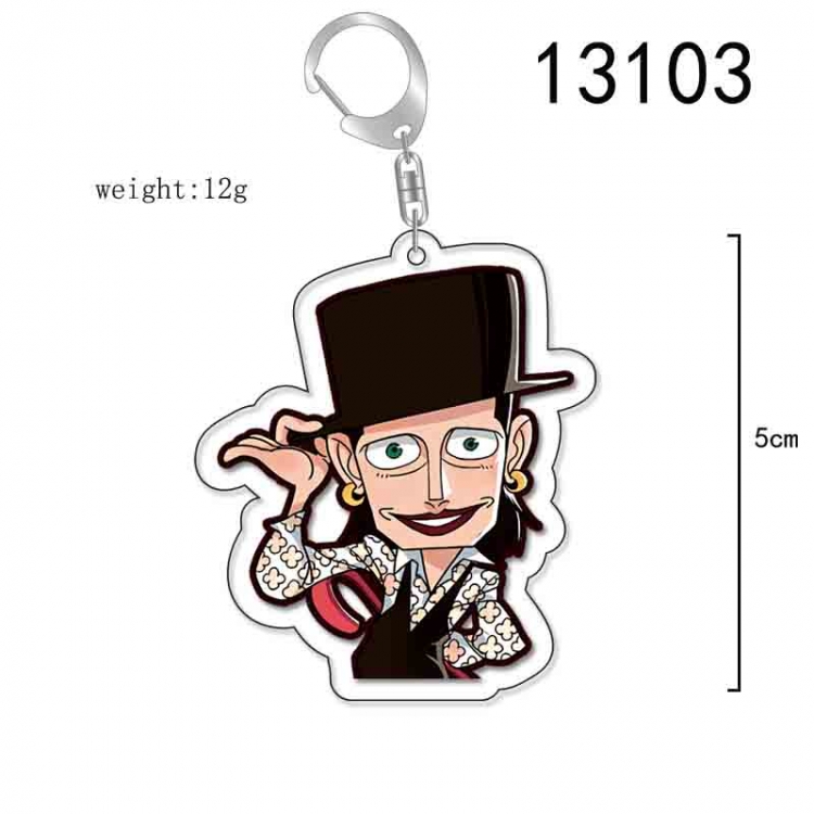 One Piece Anime Acrylic Keychain Charm price for 5 pcs 13103