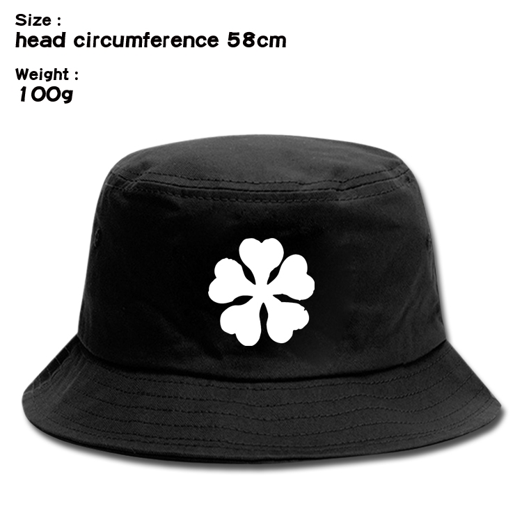 black clover Anime Canvas Bucket Hat 58cm