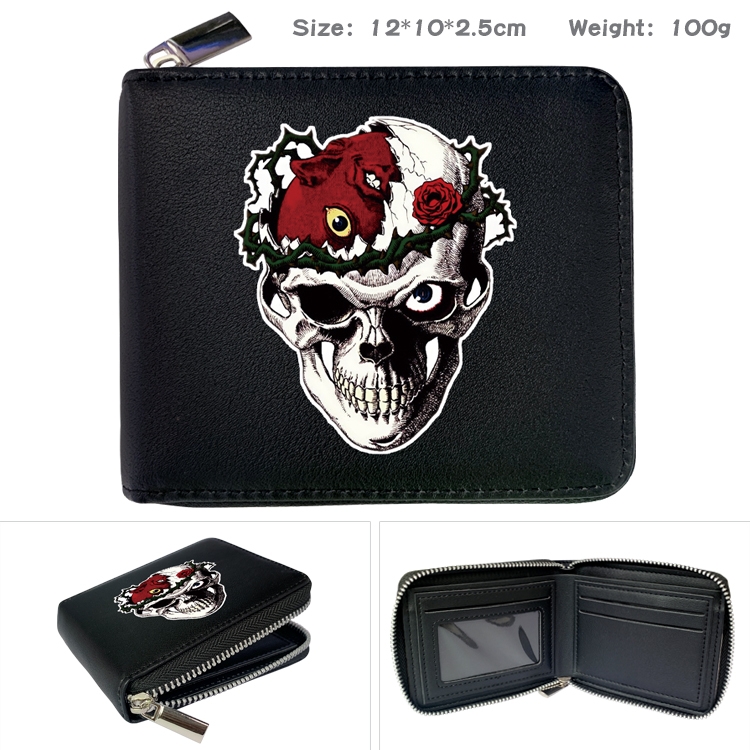 Berserk Anime Full Color Short All Inclusive Zipper Wallet 10x12x2.5cm