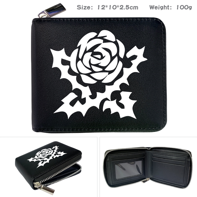 Berserk Anime Full Color Short All Inclusive Zipper Wallet 10x12x2.5cm