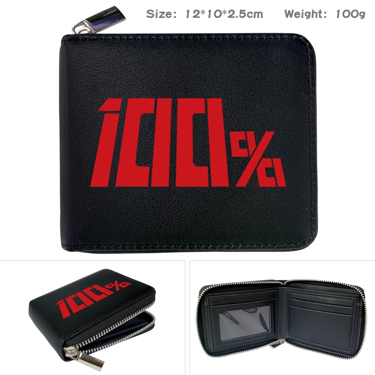 Mob Psycho 100 Anime Full Color Short All Inclusive Zipper Wallet 10x12x2.5cm