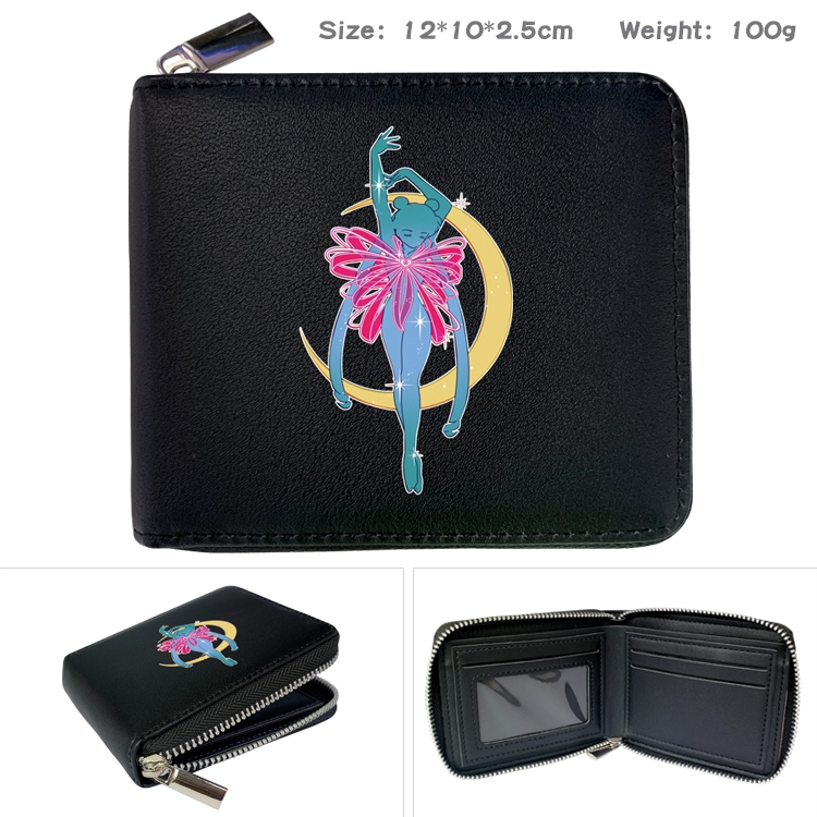 sailormoon Anime Full Color Short All Inclusive Zipper Wallet 10x12x2.5cm