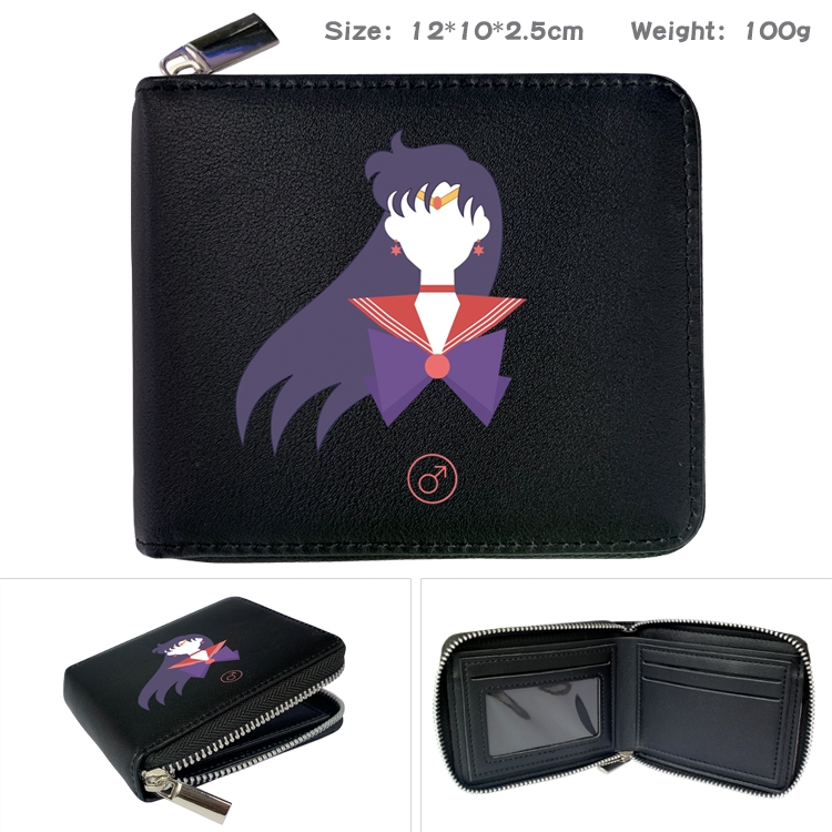 sailormoon Anime Full Color Short All Inclusive Zipper Wallet 10x12x2.5cm