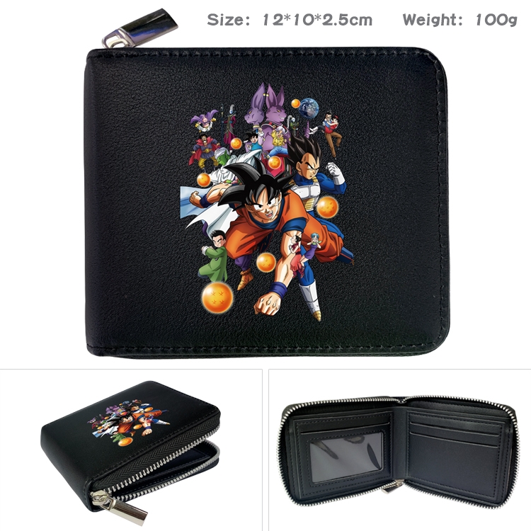 DRAGON BALL Anime Full Color Short All Inclusive Zipper Wallet 10x12x2.5cm