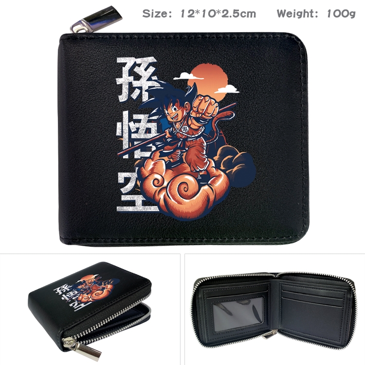 DRAGON BALL Anime Full Color Short All Inclusive Zipper Wallet 10x12x2.5cm