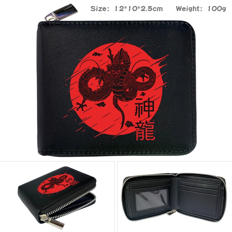 DRAGON BALL Anime Full Color Short All Inclusive Zipper Wallet 10x12x2.5cm