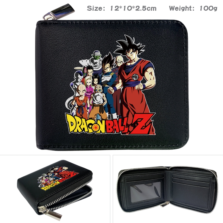 DRAGON BALL Anime Full Color Short All Inclusive Zipper Wallet 10x12x2.5cm