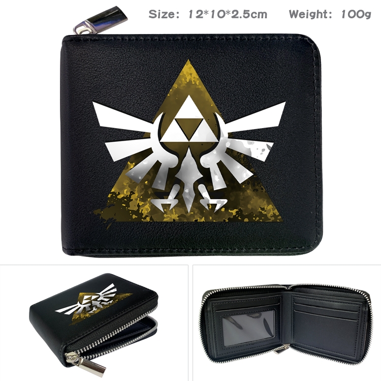 The Legend of Zelda Anime Full Color Short All Inclusive Zipper Wallet 10x12x2.5cm