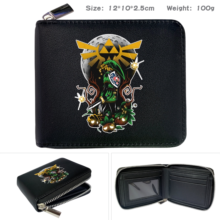 The Legend of Zelda Anime Full Color Short All Inclusive Zipper Wallet 10x12x2.5cm