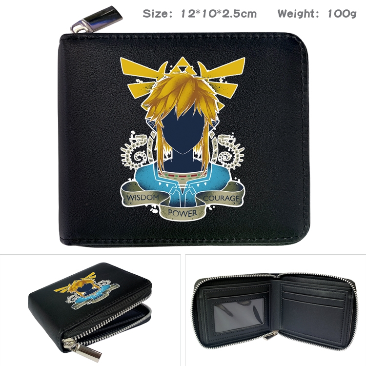 The Legend of Zelda Anime Full Color Short All Inclusive Zipper Wallet 10x12x2.5cm