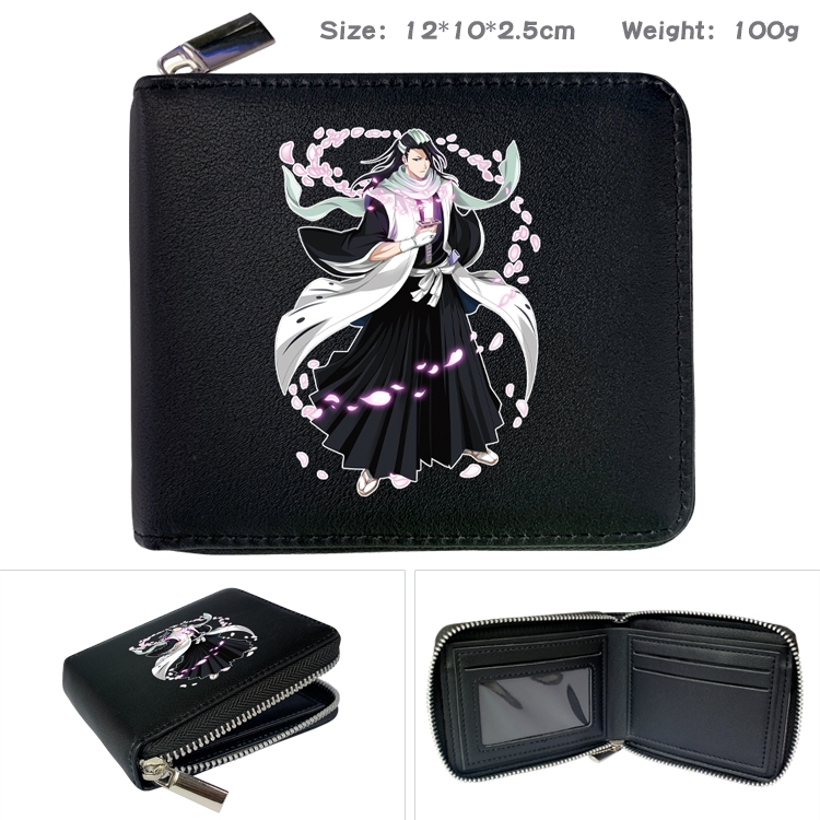 Bleach Anime Full Color Short All Inclusive Zipper Wallet 10x12x2.5cm