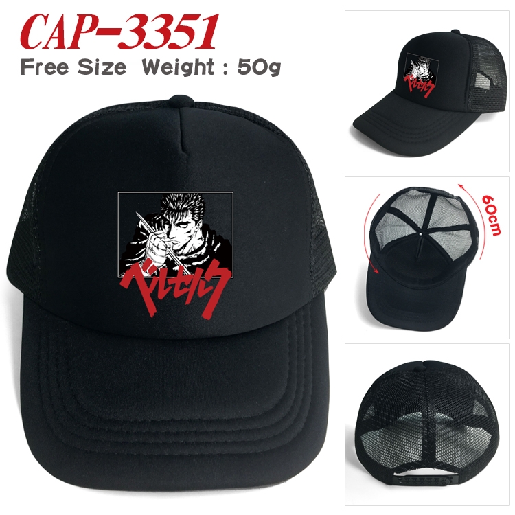 Berserk Anime mesh cap peaked cap sun hat 60cm  CAP-3351