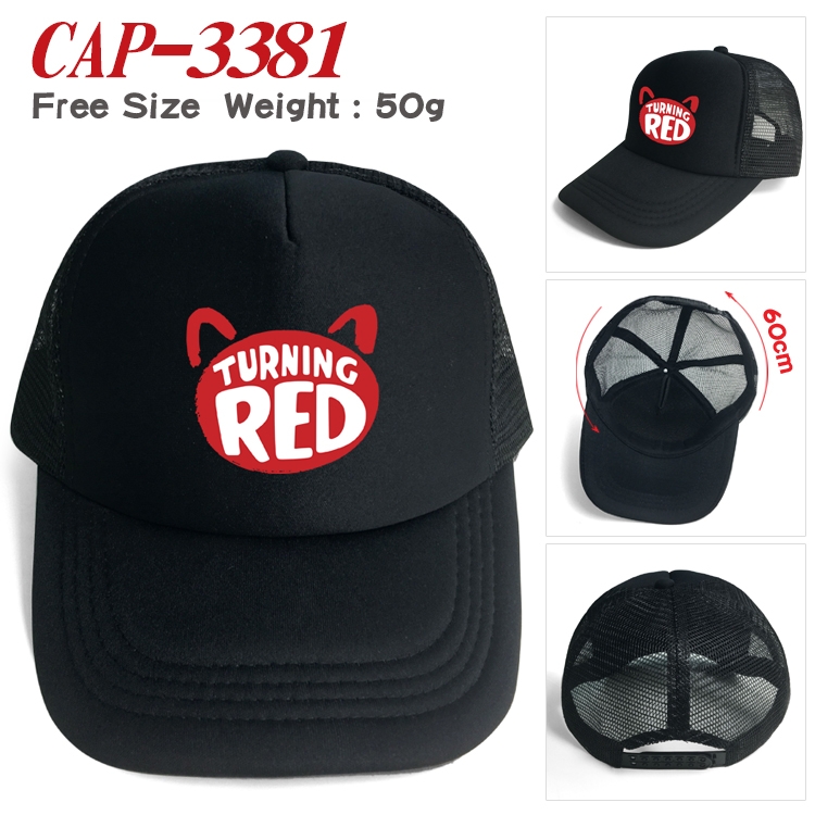 Turning Red Anime mesh cap peaked cap sun hat 60cm CAP-3381