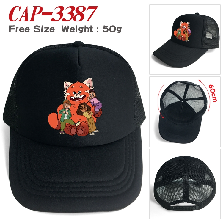 Turning Red Anime mesh cap peaked cap sun hat 60cm CAP-3387