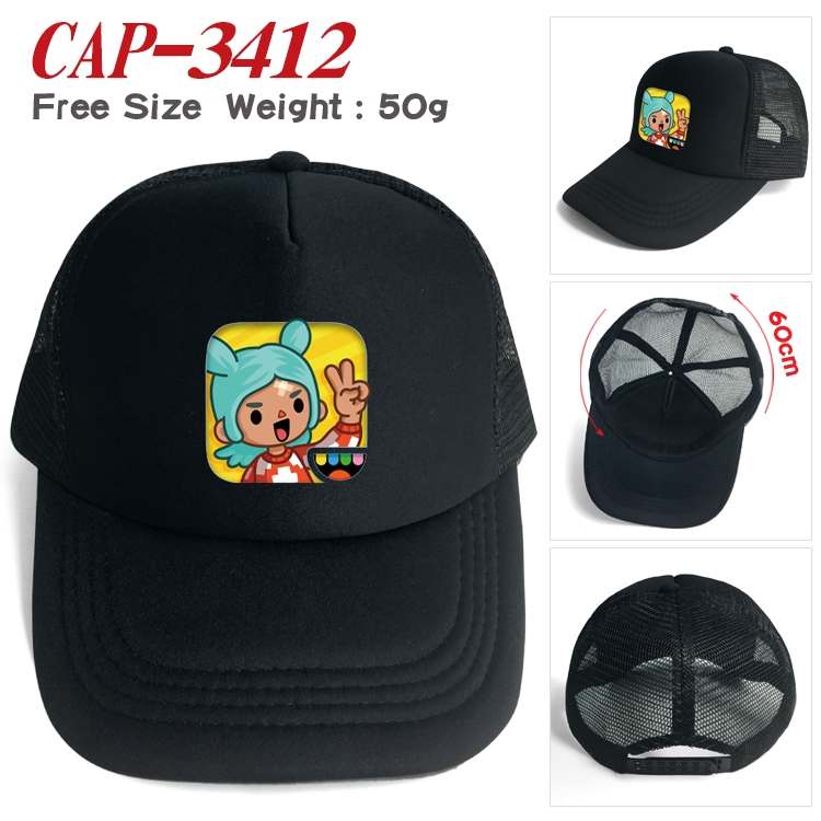 toca life world Anime mesh cap peaked cap sun hat 60cm CAP-3412