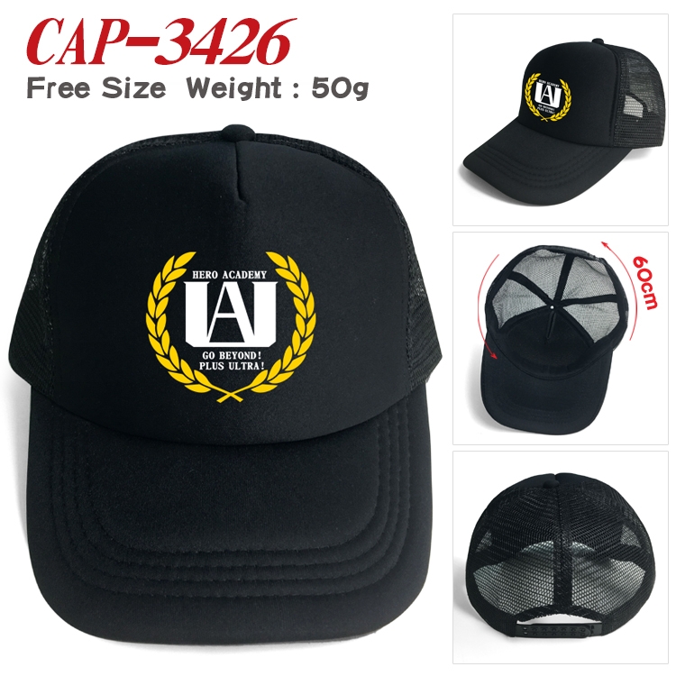 My Hero Academia Anime mesh cap peaked cap sun hat 60cm  CAP-3426