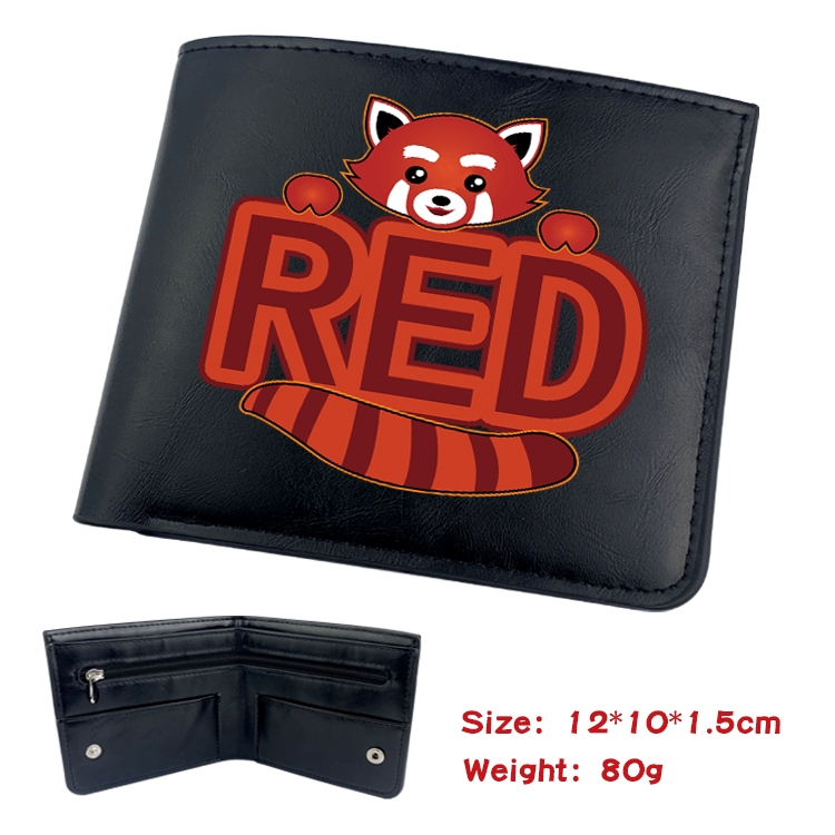 Turning Red  Anime inner buckle magnetic buckle two fold wallet 22.5X13.5CM