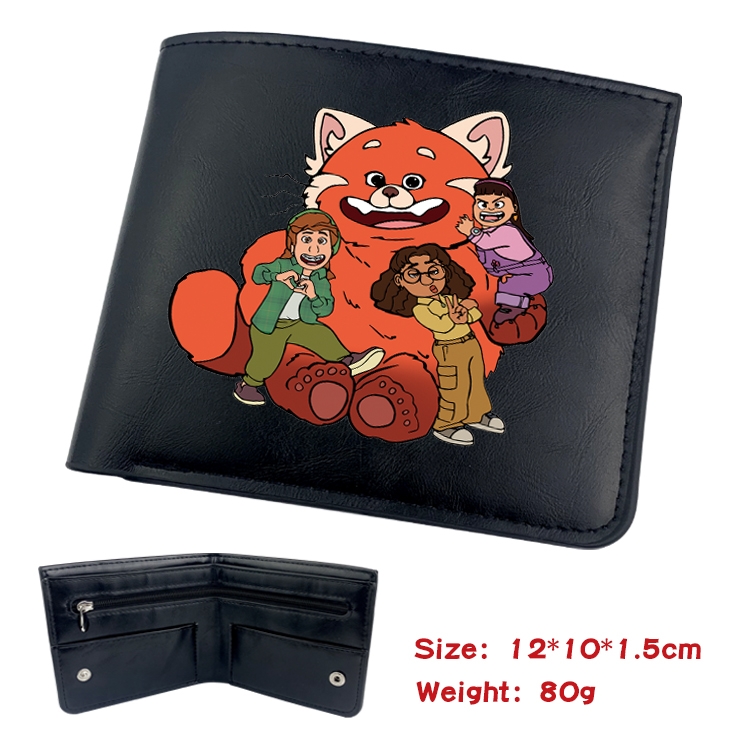 Turning Red  Anime inner buckle magnetic buckle two fold wallet 22.5X13.5CM