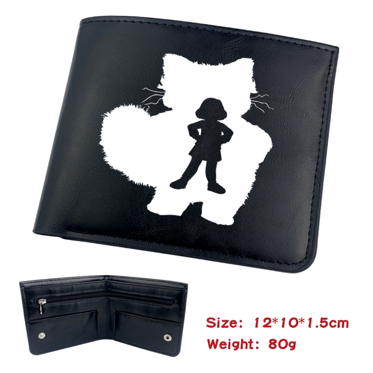 Turning Red  Anime inner buckle magnetic buckle two fold wallet 22.5X13.5CM