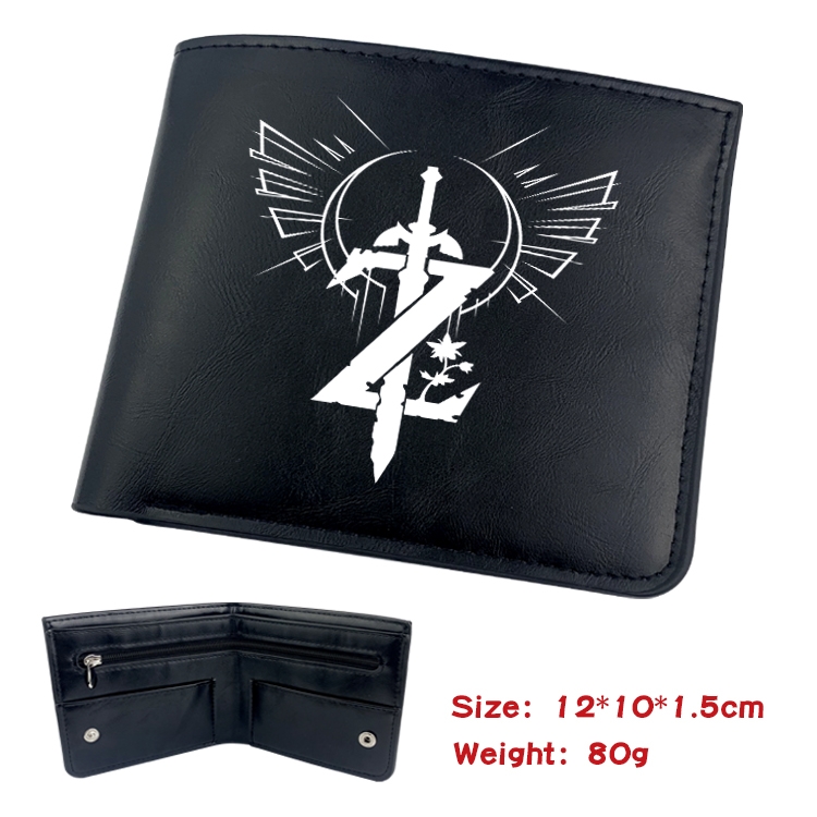 The Legend of Zelda Anime inner buckle magnetic buckle two fold wallet 22.5X13.5CM