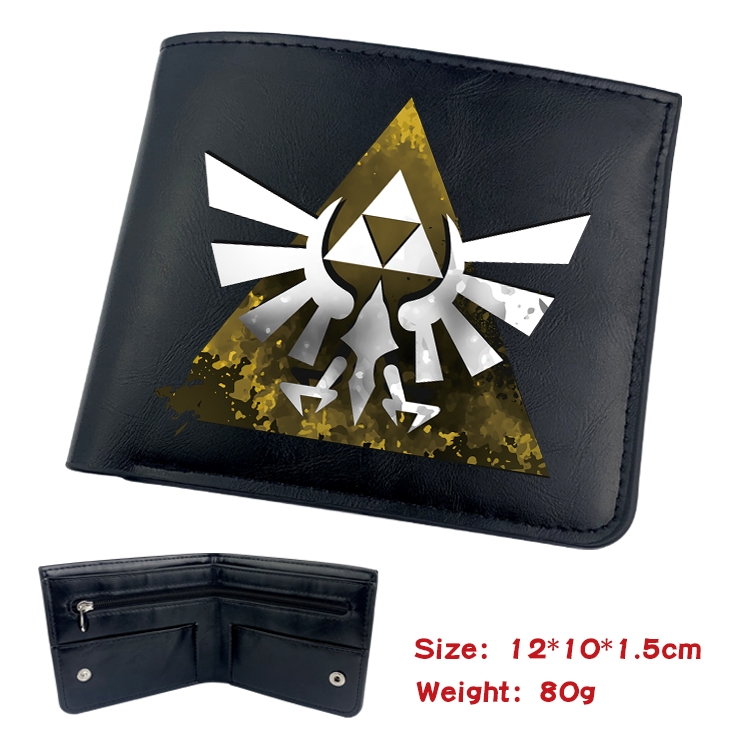 The Legend of Zelda Anime inner buckle magnetic buckle two fold wallet 22.5X13.5CM