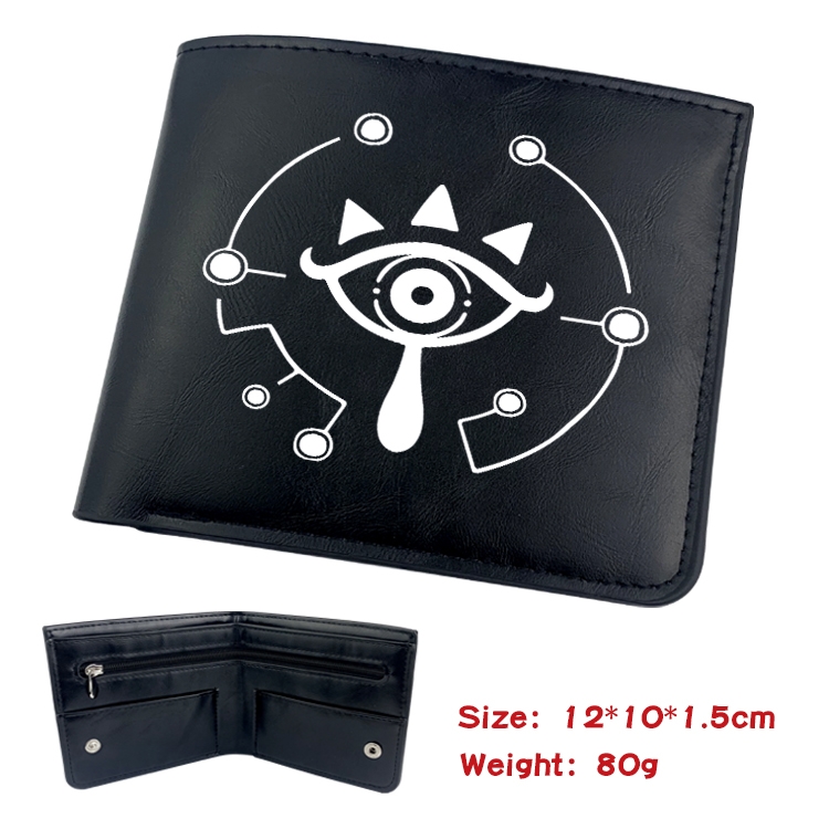 The Legend of Zelda Anime inner buckle magnetic buckle two fold wallet 22.5X13.5CM