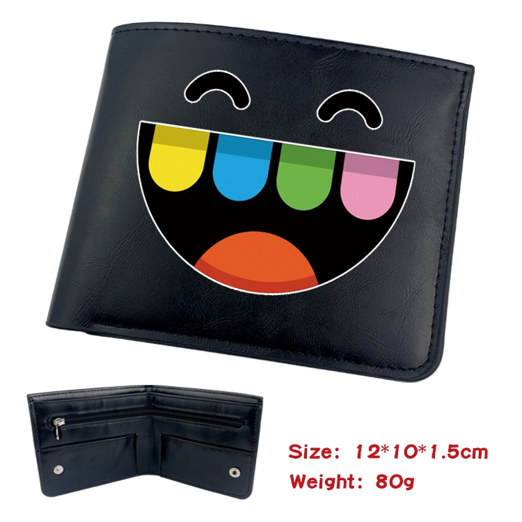 toca life world Anime inner buckle magnetic buckle two fold wallet 22.5X13.5CM