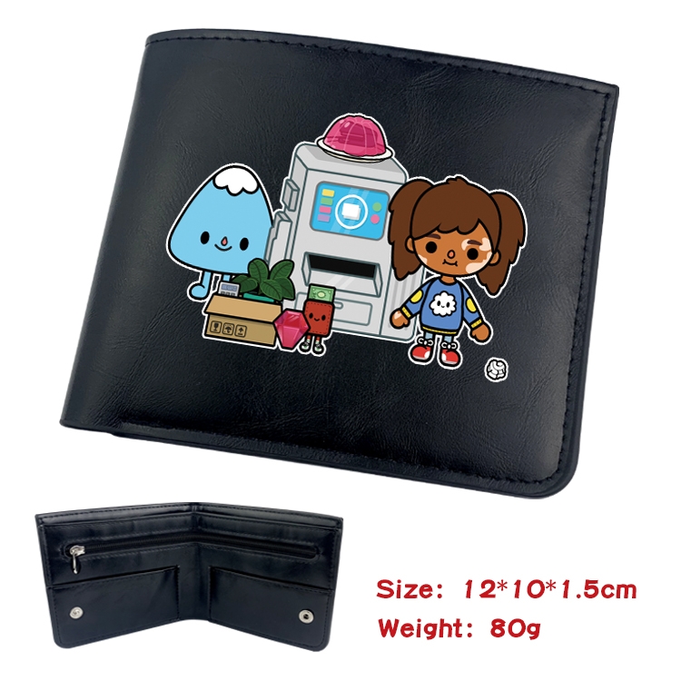 toca life world Anime inner buckle magnetic buckle two fold wallet 22.5X13.5CM