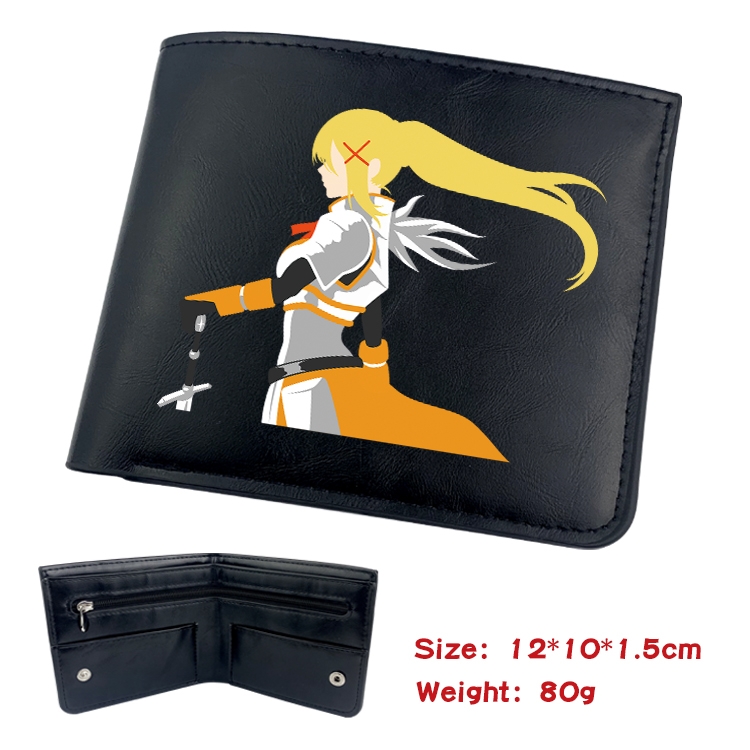 Blessings for a better world Anime inner buckle magnetic buckle two fold wallet 22.5X13.5CM 