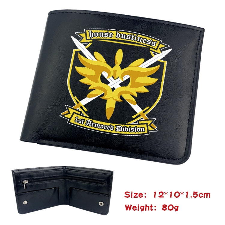 Blessings for a better world Anime inner buckle magnetic buckle two fold wallet 22.5X13.5CM 