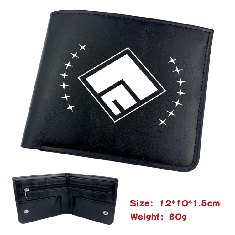 Blessings for a better world Anime inner buckle magnetic buckle two fold wallet 22.5X13.5CM 