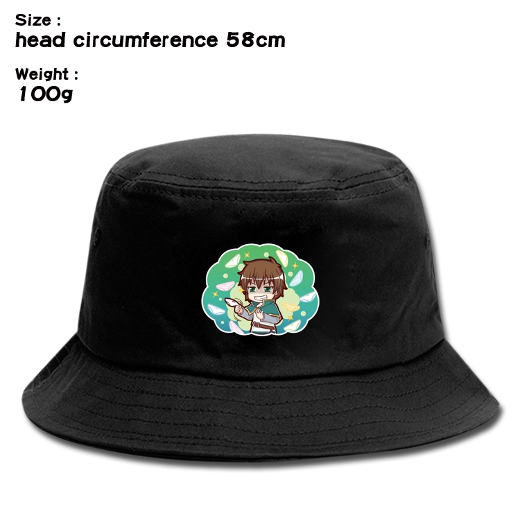 Blessings for a better world Anime canvas fisherman hat sun hat 58cm