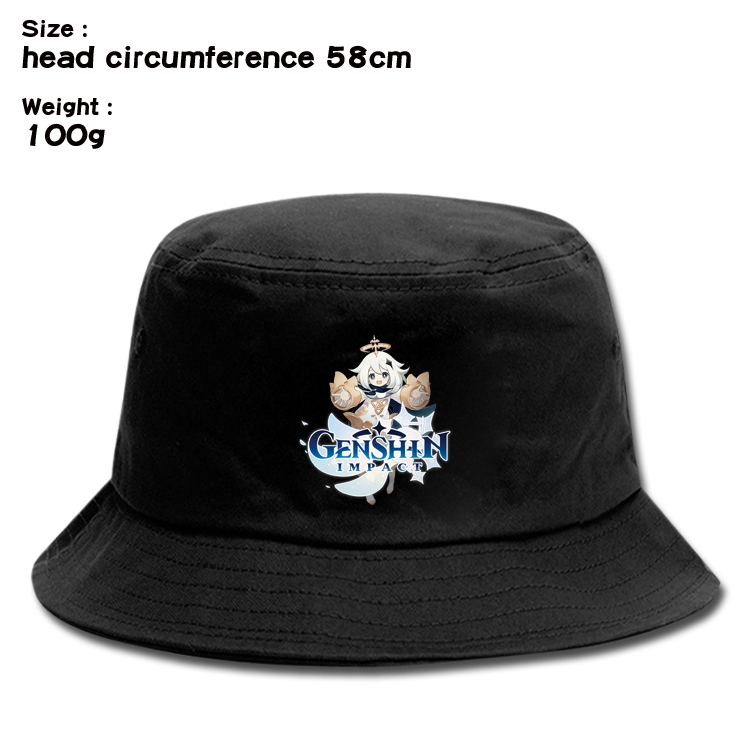 Genshin Impact Anime canvas fisherman hat sun hat 58cm