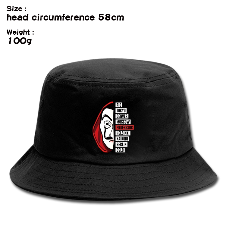 Money Heist Anime canvas fisherman hat sun hat 58cm