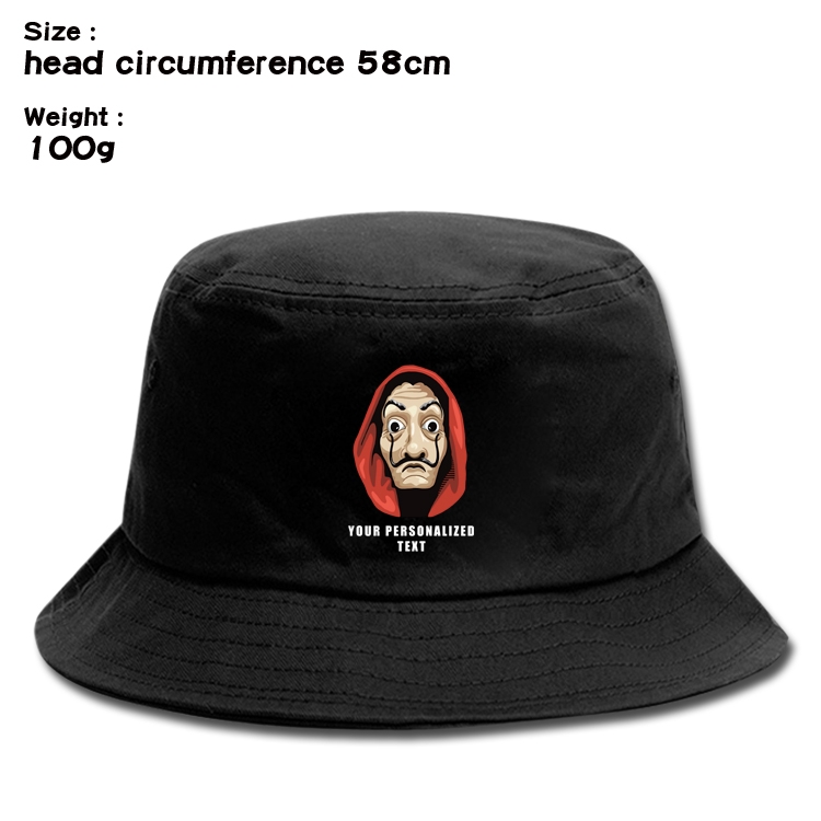 Money Heist Anime canvas fisherman hat sun hat 58cm