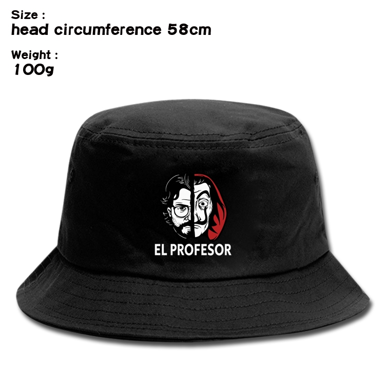 Money Heist Anime canvas fisherman hat sun hat 58cm