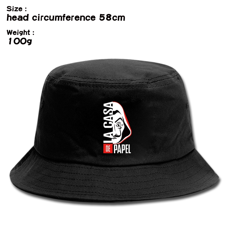 Money Heist Anime canvas fisherman hat sun hat 58cm