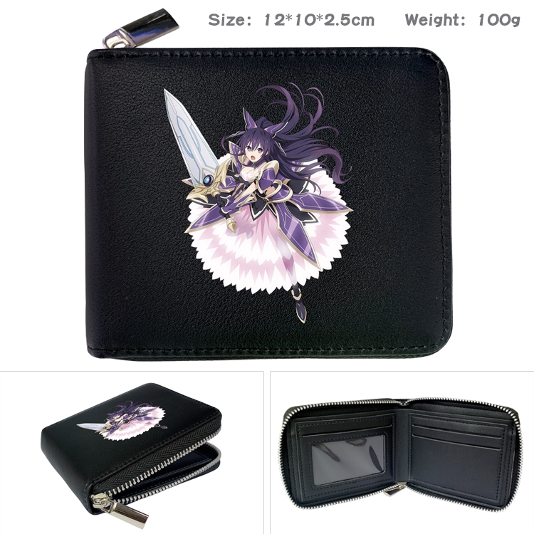 Date-A-Live Anime Full Color Short All Inclusive Zipper Wallet 10x12x2.5cm