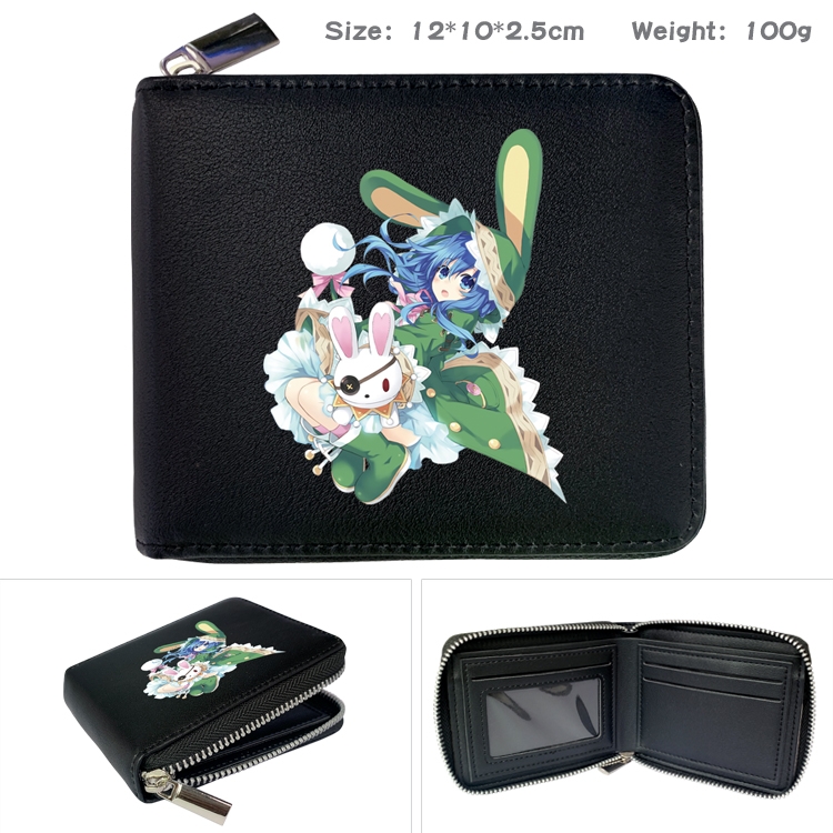 Date-A-Live Anime Full Color Short All Inclusive Zipper Wallet 10x12x2.5cm